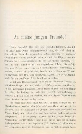 An meine jungen Freunde!