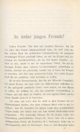 An meine jungen Freunde!