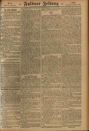 Zweite Ausgabe vom Freitag, den 12. März 1915.