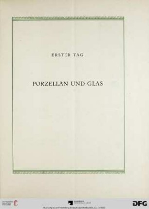 Erster Tag (Nr. 1-181)