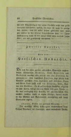 Zweites Kapitel. Von der Persischen Monarchie