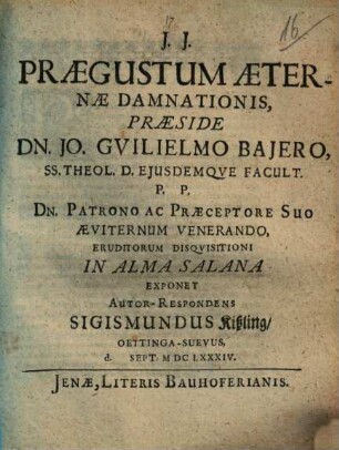 Praegustum aeternae damnationis