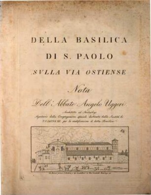 Della Basilica di S. Paolo sulla Via Ostiense : nota