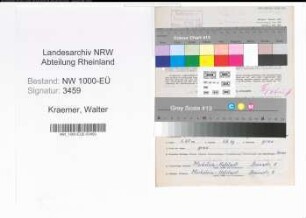 Entnazifizierung Walter Kraemer, geb. 29.11.1900 (Steiger)