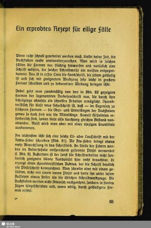 Ein erprobtes Rezept für eilige Fälle