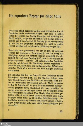 Ein erprobtes Rezept für eilige Fälle