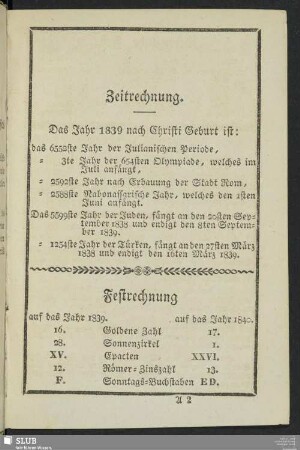 Zeitrechnung
