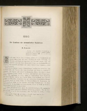 1893. Die Synthese der aromatischen Oxyketone.