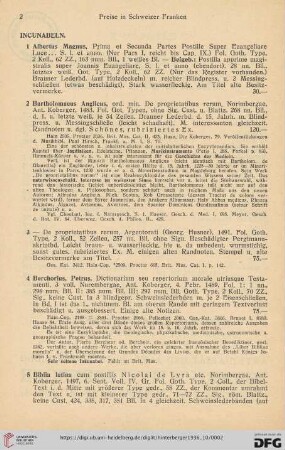 Incunabeln (Nr. 1 - 13)