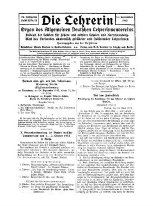 X. Generalversammlung des Bundes deutscher Frauenvereine vom 2.-5. Oktober 1912 in Gotha