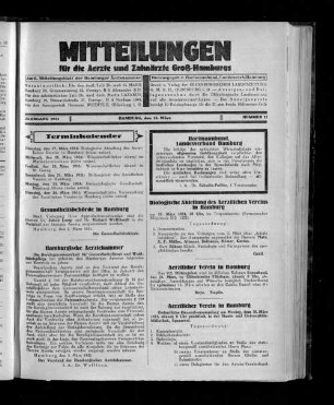 Jahrgang 1931, Hamburg, den 15. März, Nummer 11