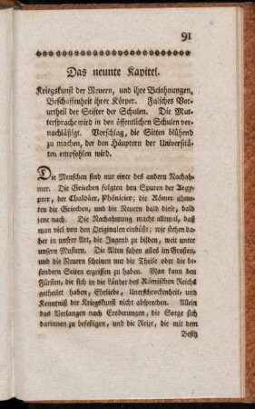 Das neunte Kapitel.