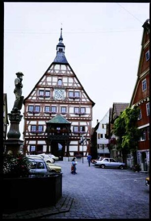 Besigheim: Rathaus, Frontalansicht