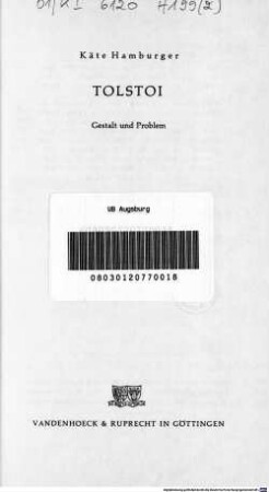 Tolstoi : Gestalt und Problem
