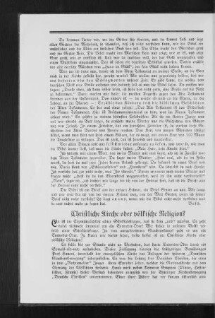Christliche Kirche oder völkische Religion?