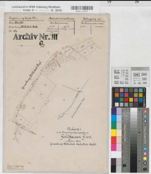 Billerbeck, Kspl. (Billerbeck), Zusammenlegung Holthausen-Gantweg, Urkarte I Billerbeck, Stadt Flur A