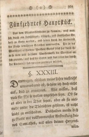 Fünfzehntes Hauptstück.