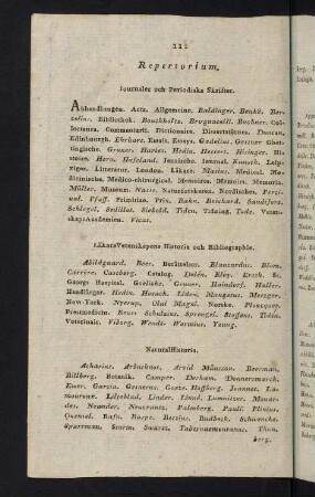 112-116, Repertorium