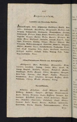 112-116, Repertorium