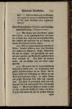 Das Seitenstechen (Pleuritis) und die Lungenentzündung (Peripneumonia).