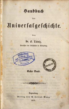 Handbuch der Universalgeschichte, 1