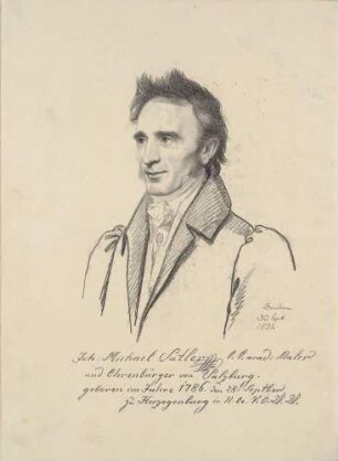 Bildnis Sattler, Johann Michael (1786-1847), Maler
