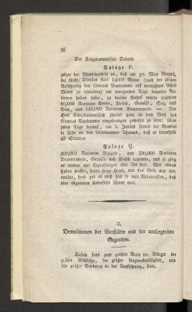 2. Demolitionen der Vorstädte und der umliegenden Gegenden.