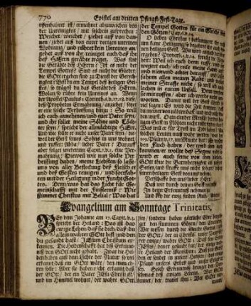 Evangelium am Sonntage nach Trinitatis. - Epistel am ersten Sonntage nach Trinitatis.