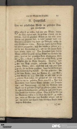II. Hauptstück. Von der päpstlichen Macht in zeitlichen Dingen überhaupt.