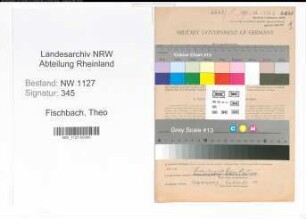 Entnazifizierung Theo Fischbach , geb. 18.07.1899 (Lehrer)