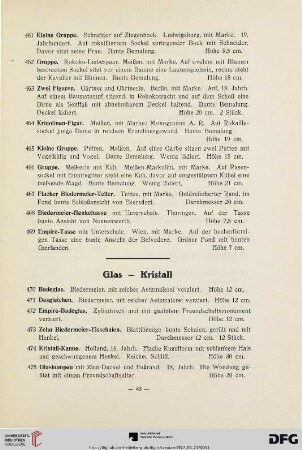 Glas - Kristall (Nr. 470 - 480)