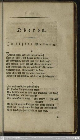 Zwölfter Gesang