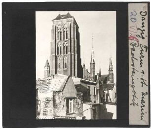 Danzig, Marienkirche : Außenansicht, Fernsicht von SW