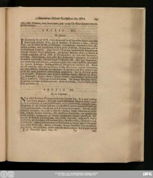 Sectio XIV. De re Literaria.