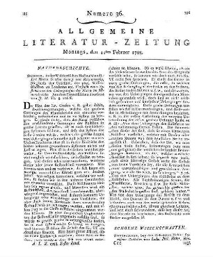 Sendschreiben an den gemeinen Mann auf dem Lande. - Berlin H. 1. - 1786 Mehr nicht erschienen.