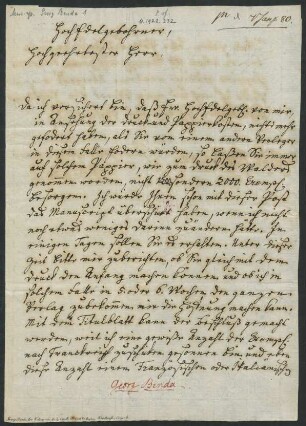 Brief an Unbekannt : 07.01.1780