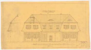 Landhaus Dr. Franz Oppenheim, Berlin-Wannsee: Stall und Garage: Ansicht, 1:50