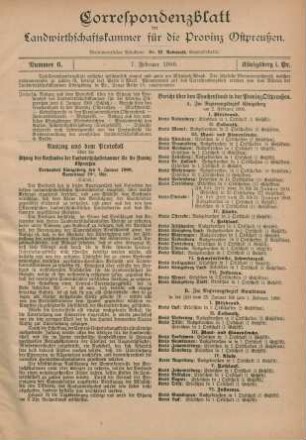 Nummer 6. 7. Februar 1900.