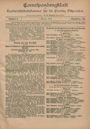 Nummer 6. 7. Februar 1900.