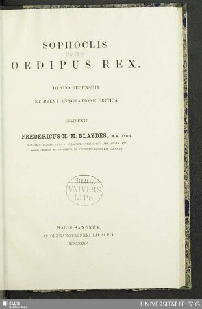 Sophoclis Oedipus rex