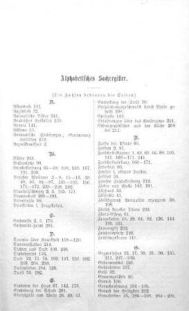 Alphabetisches Sachregister