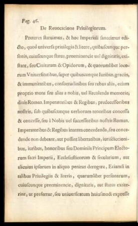 De Reuocacione Privilegiorum. [Cap. XIII.]