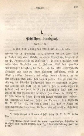 I. Philipp, Landgraf, 1685-1721
