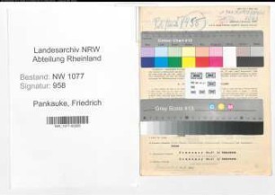 Entnazifizierung Friedrich Pankauke , geb. 13.04.1910 (Schlosser)