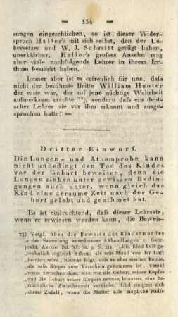 Dritter Einwurf
