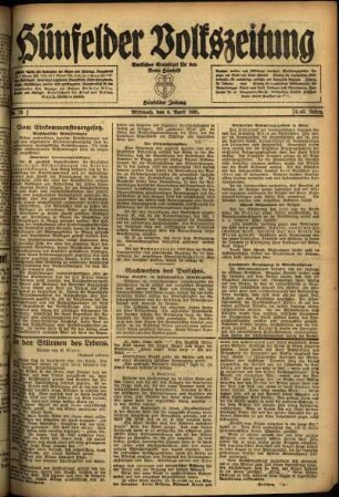 Ausgabe vom Mittwoch, den 06. April 1921.