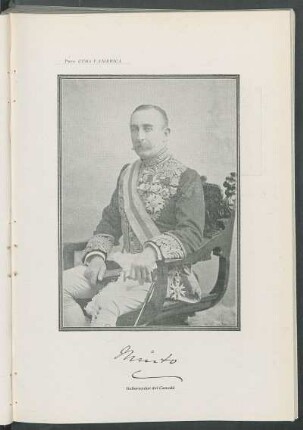 [Duque de] Minto. [Retrato y autógrafo dedicado a Cuba y América] : Gobernador del Canadá.