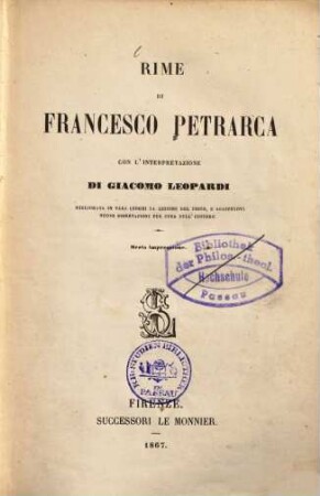 Rime di Francesco Petrarca
