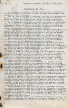 Nr. 44. Sonntag, den 26. November 1916