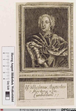 Bildnis Wilhelm August (William Augustus), kgl. Prinz von Großbritannien u. Irland, Herzog von Cumberland
